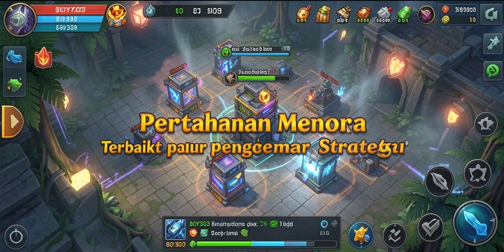 Tampilan gameplay BOY303 yang menawan dalam pertarungan Tower Defense.