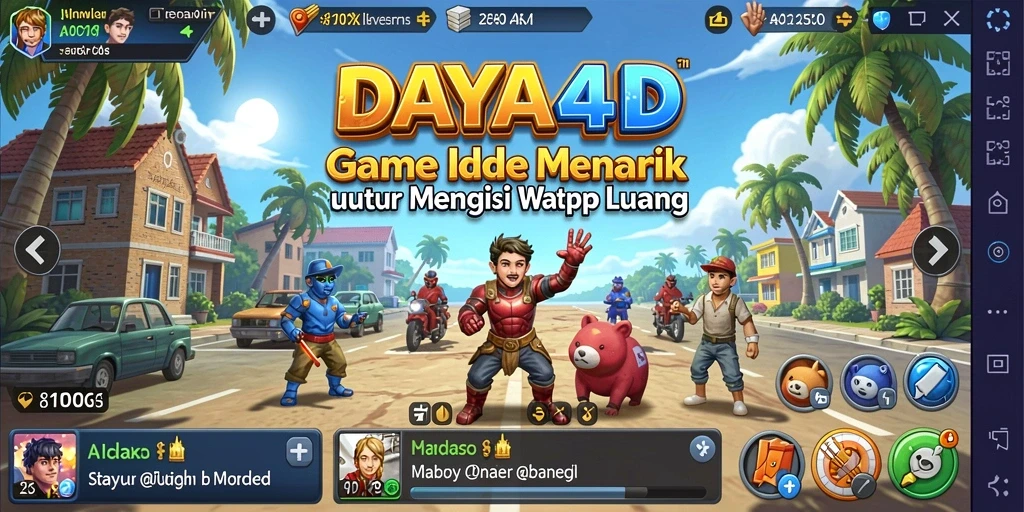 Tampilan gameplay DAYA4D yang memikat dengan mekanisme Idle yang menyenangkan.