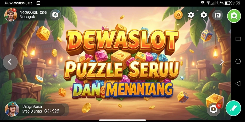 Tampilan gameplay Puzzle DEWASLOT yang seru dan menantang.