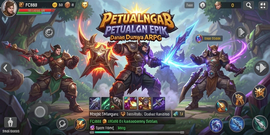 Tampilan gameplay FC888 yang penuh aksi dan petualangan.