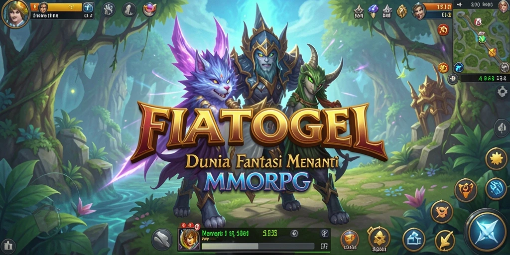 Tangkapan layar gameplay FIATOGEL yang menampilkan pertempuran seru dalam dunia fantasi.