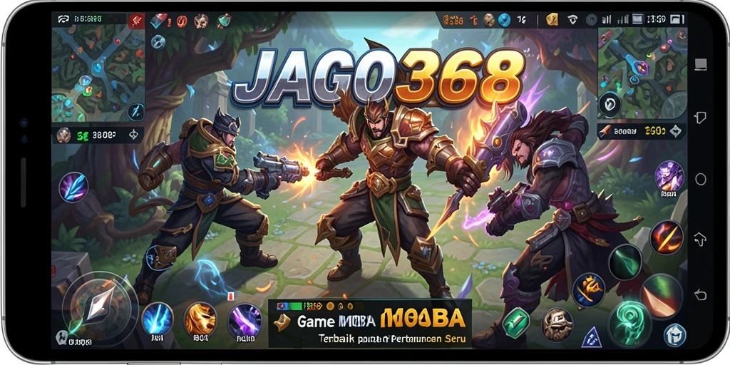 Tampilan gameplay JAGO368 yang seru dan penuh aksi MOBA.