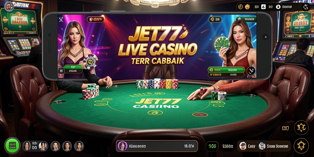 Gameplay menegangkan di JET77 Live Casino dengan dealer profesional.