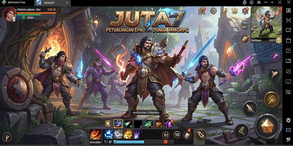 Screenshot JUTA7 yang menampilkan aksi pertempuran multiplayer seru.