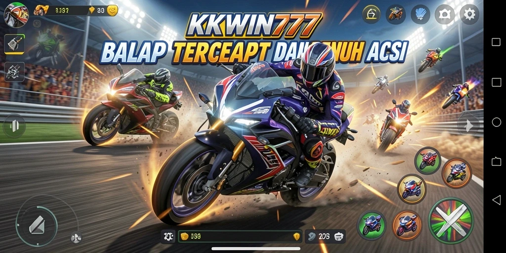 Pengalaman gameplay balapan motor yang mendebarkan dan penuh aksi.