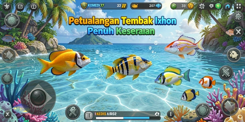 Tangkapan layar gameplay Tembak Ikan yang seru dan mengasyikkan.