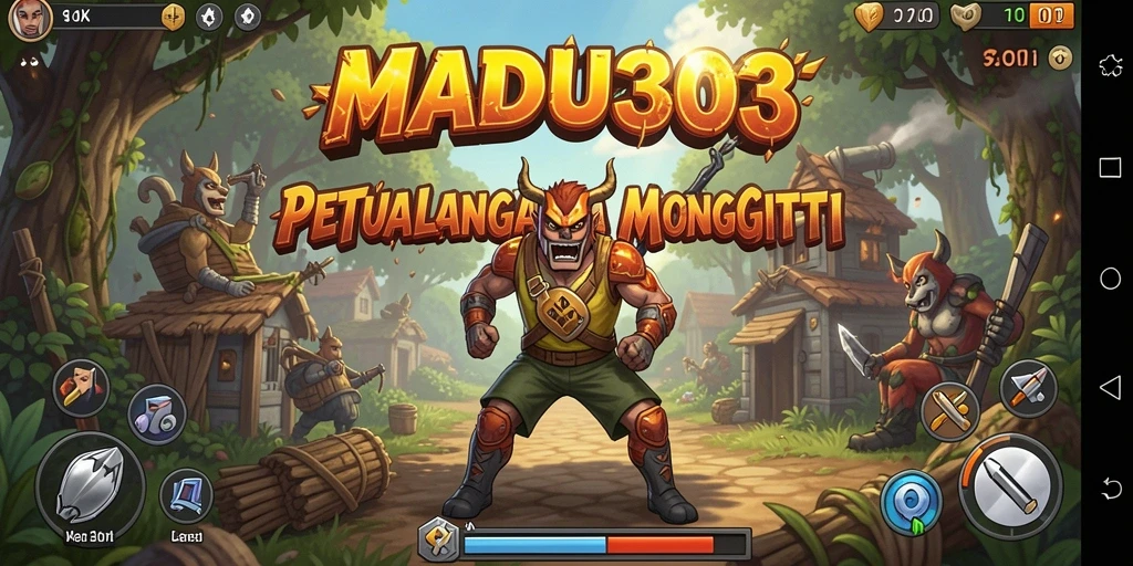 Tangkapan layar <strong>MADU303</strong> menunjukkan pertarungan seru dengan karakter yang berbeda.