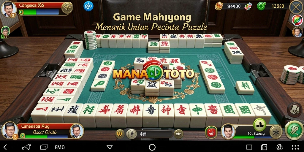 Screenshot utama MANADOTOTO menampilkan gameplay Mahjong yang seru dan interaktif.