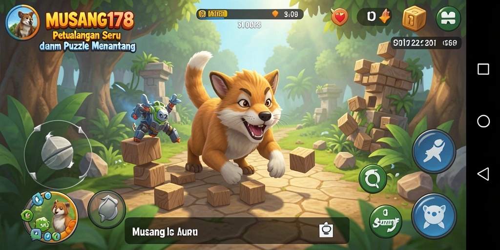 Gameplay seru dalam MUSANG178 dengan berbagai puzzle menantang.