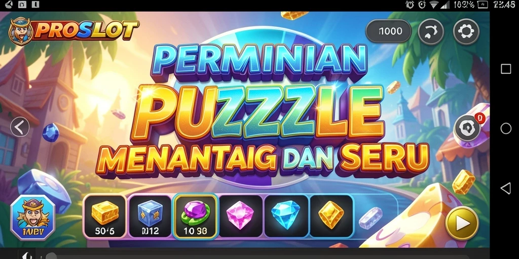Tampilan gameplay PROSLOT dengan tantangan puzzle yang seru.