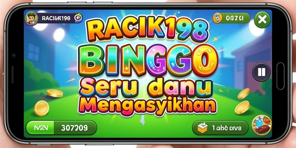 Tampilan menarik dari gameplay Bingo di RACIK198 yang seru.