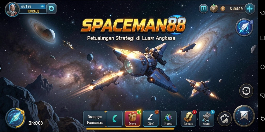 Tampilan gameplay SPACEMAN88 dengan strategi luar angkasa yang seru.